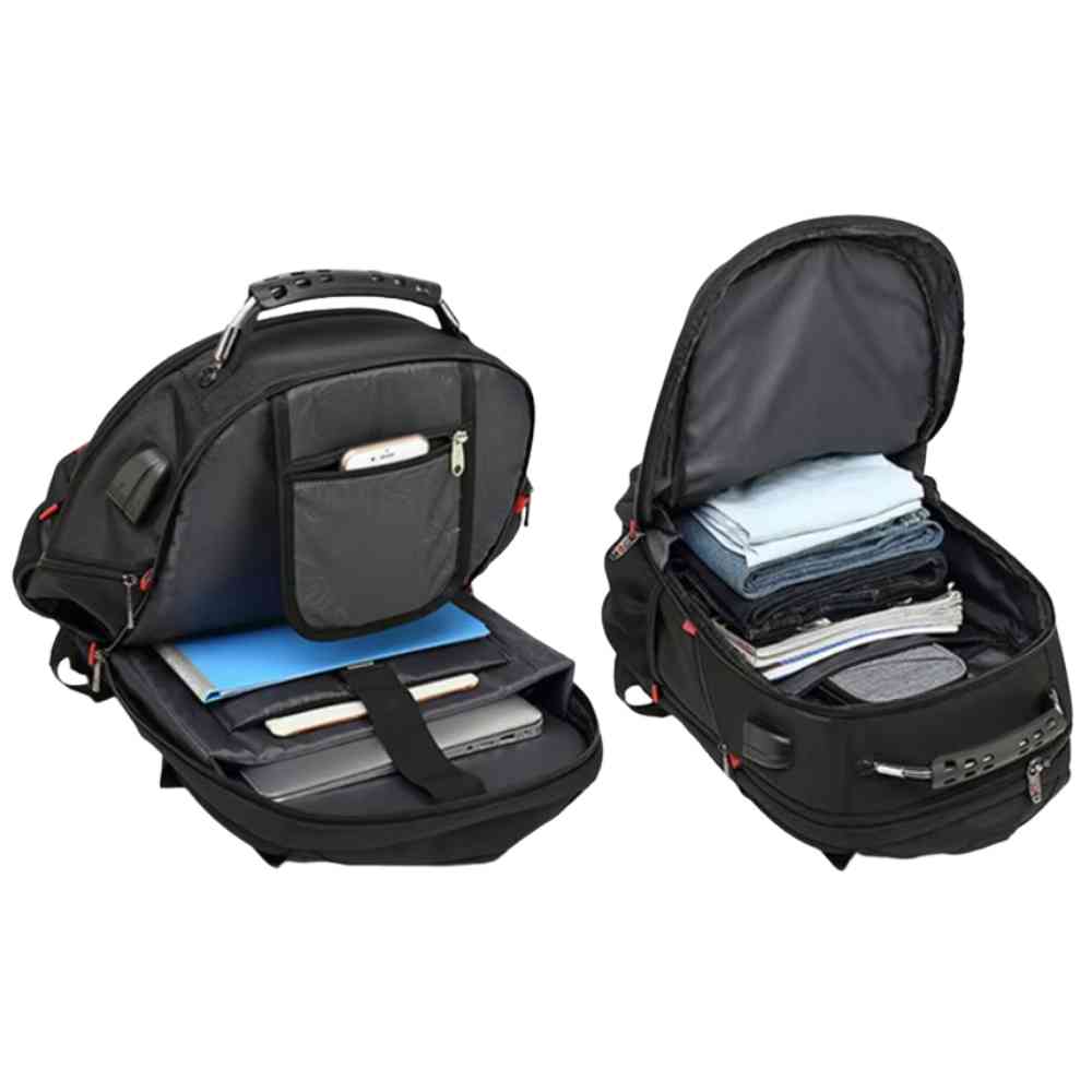 Mochila Notebook 16 polegadas 30L Viagem Antifurto Preta loja urbanno 0004