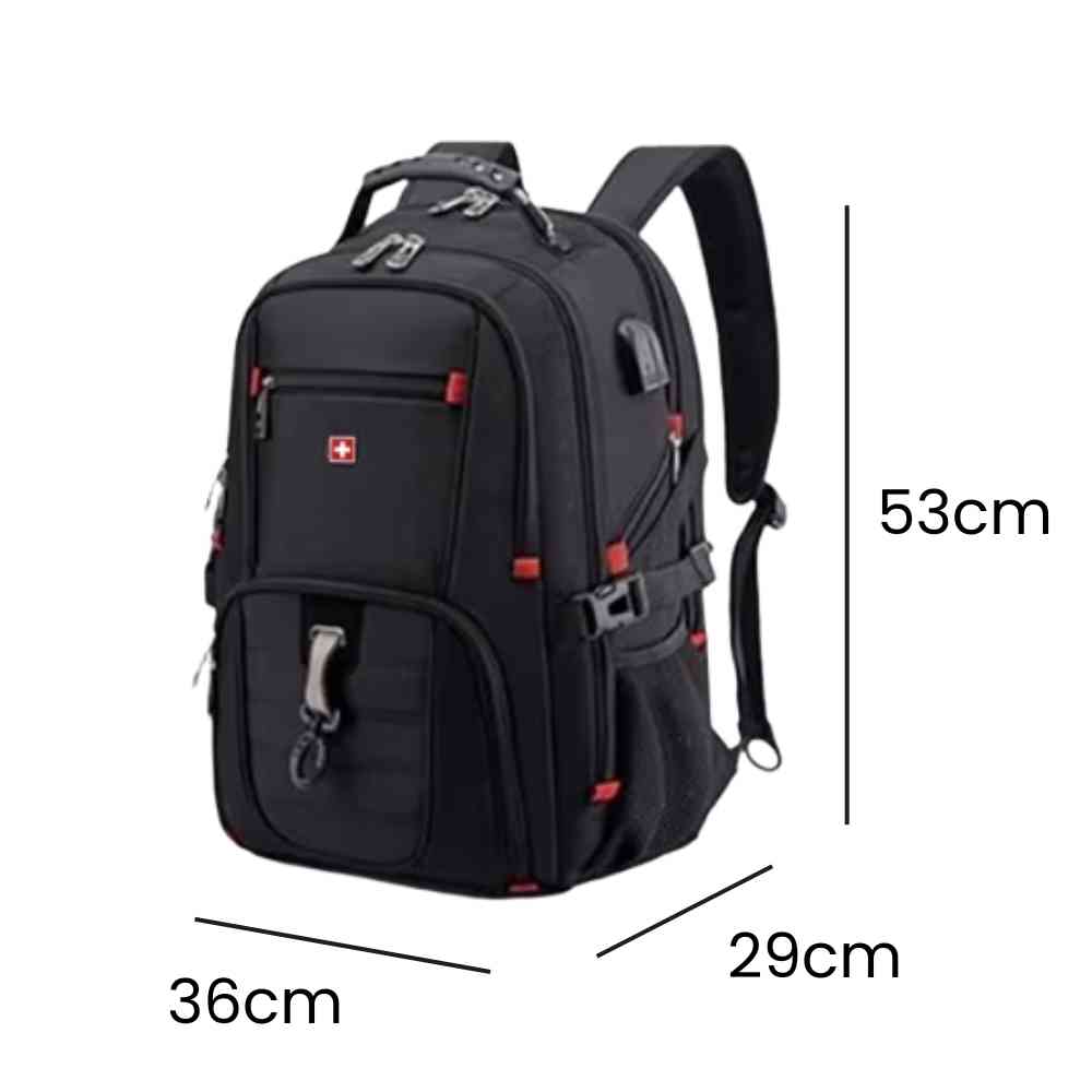 Mochila Notebook 16 polegadas 30L Viagem Antifurto Preta loja urbanno 0008