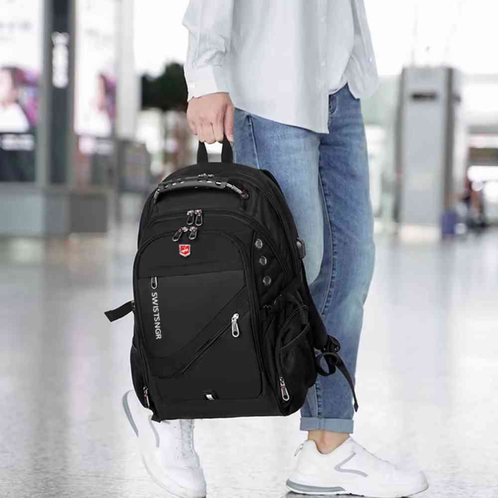 Mochila Notebook 17" Viagem Antifurto Impermeável Preta da loja urbanno 002