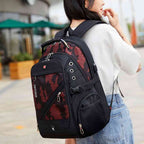 Mochila Notebook 17" Viagem Antifurto Impermeável Vermelho Camuflado da loja urbanno - 0002