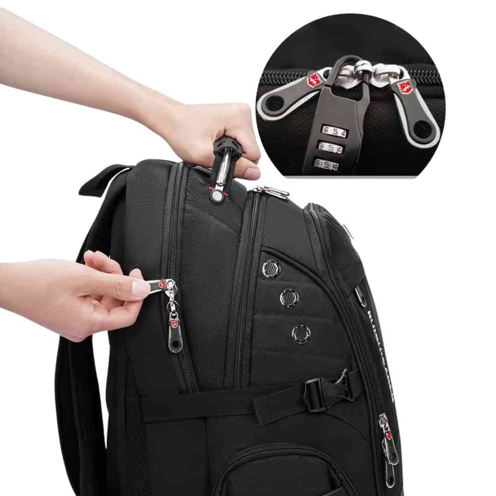 Mochila Notebook 17" Viagem Antifurto Impermeável Azul da loja urbanno 0005