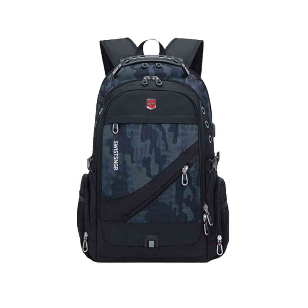 Mochila Notebook 17" Viagem Antifurto Impermeável Cinza Camuflada da loja urbanno 0001