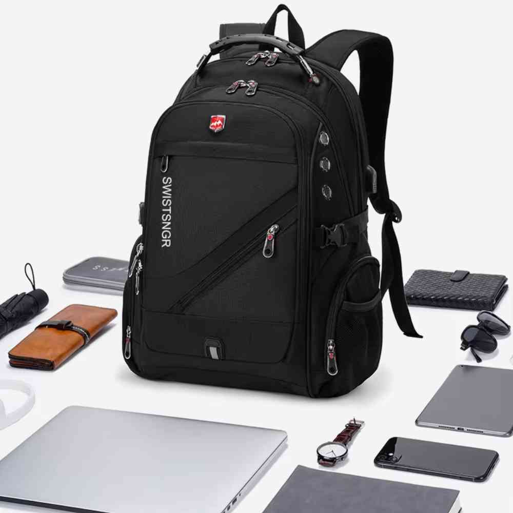 Mochila Notebook 20" Viagem Antifurto Impermeável Preta da loja urbanno 0003