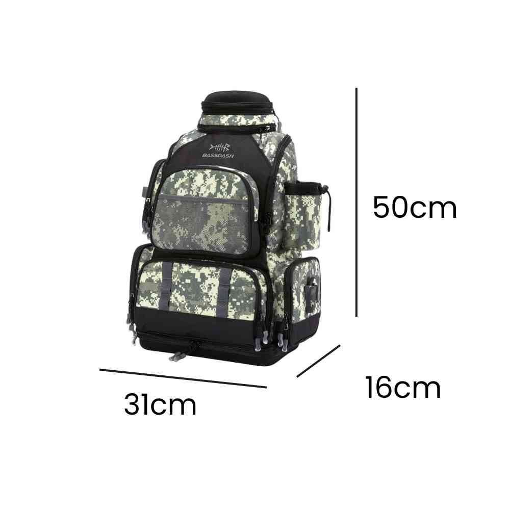 Mochila Pesca Bassdash Multifuncional Tática Impermeável Verde Camuflado da loja urbanno 0005