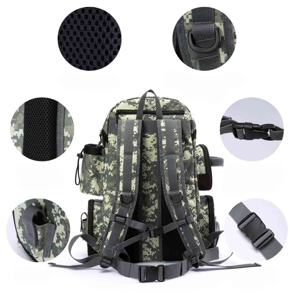 Mochila Pesca Bassdash Multifuncional Tática Leve Impermeável Camuflagem Digital Cinza da loja urbanno - 0003