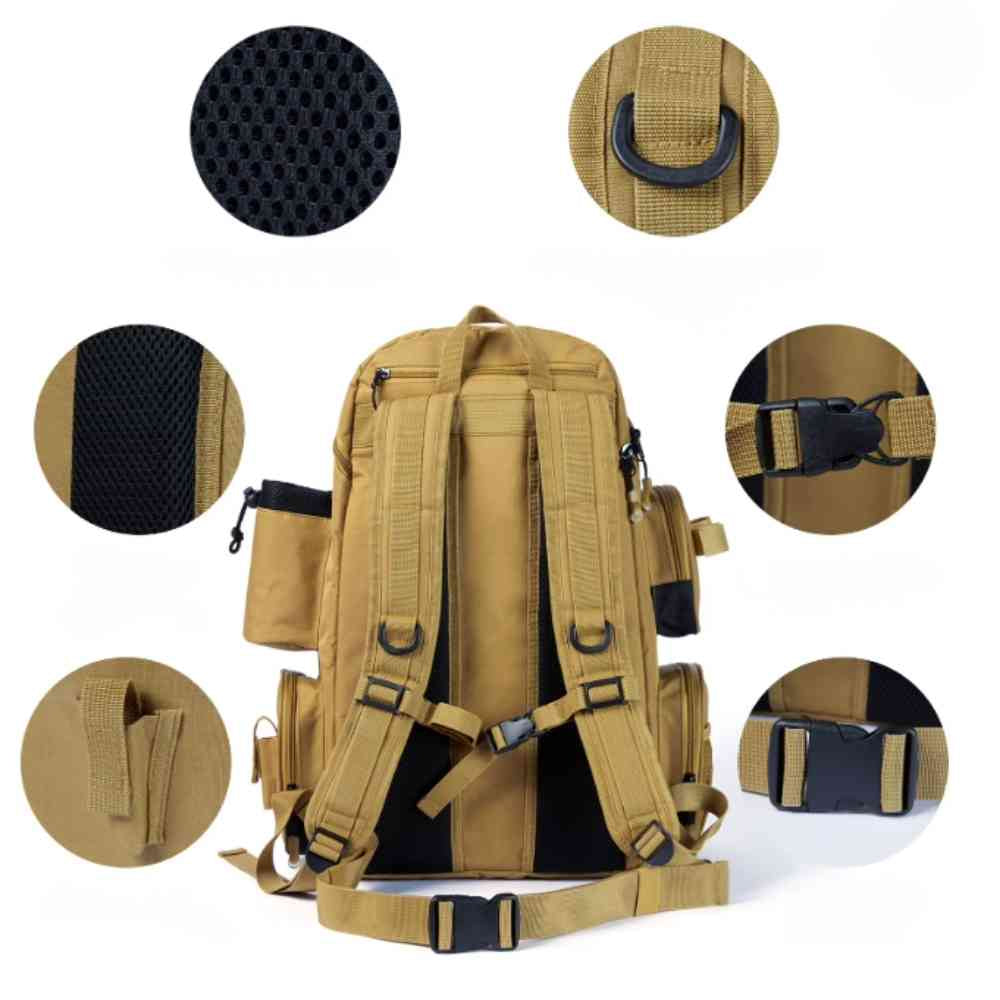 Mochila Pesca Bassdash Multifuncional Tática Leve Impermeável Khaki da loja urbanno - 004