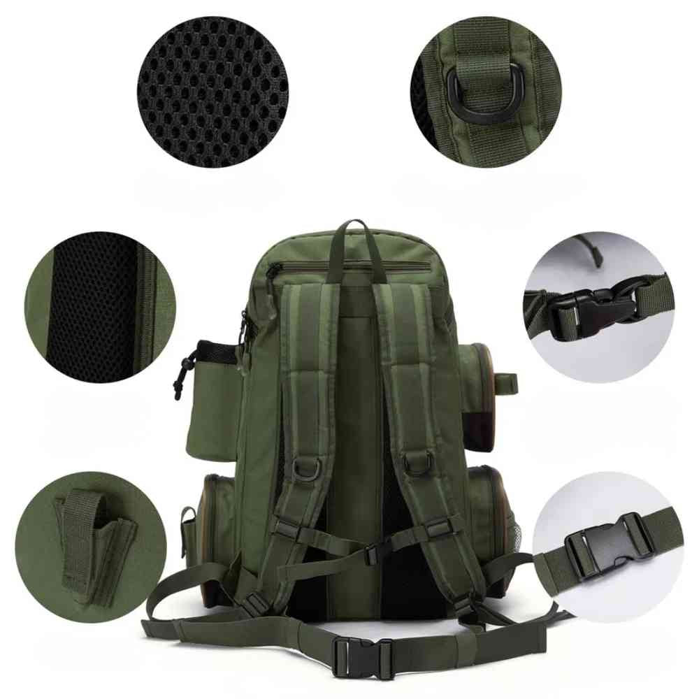 Mochila Pesca Bassdash Multifuncional Tática Leve Impermeável Verde da loja urbanno - 00007