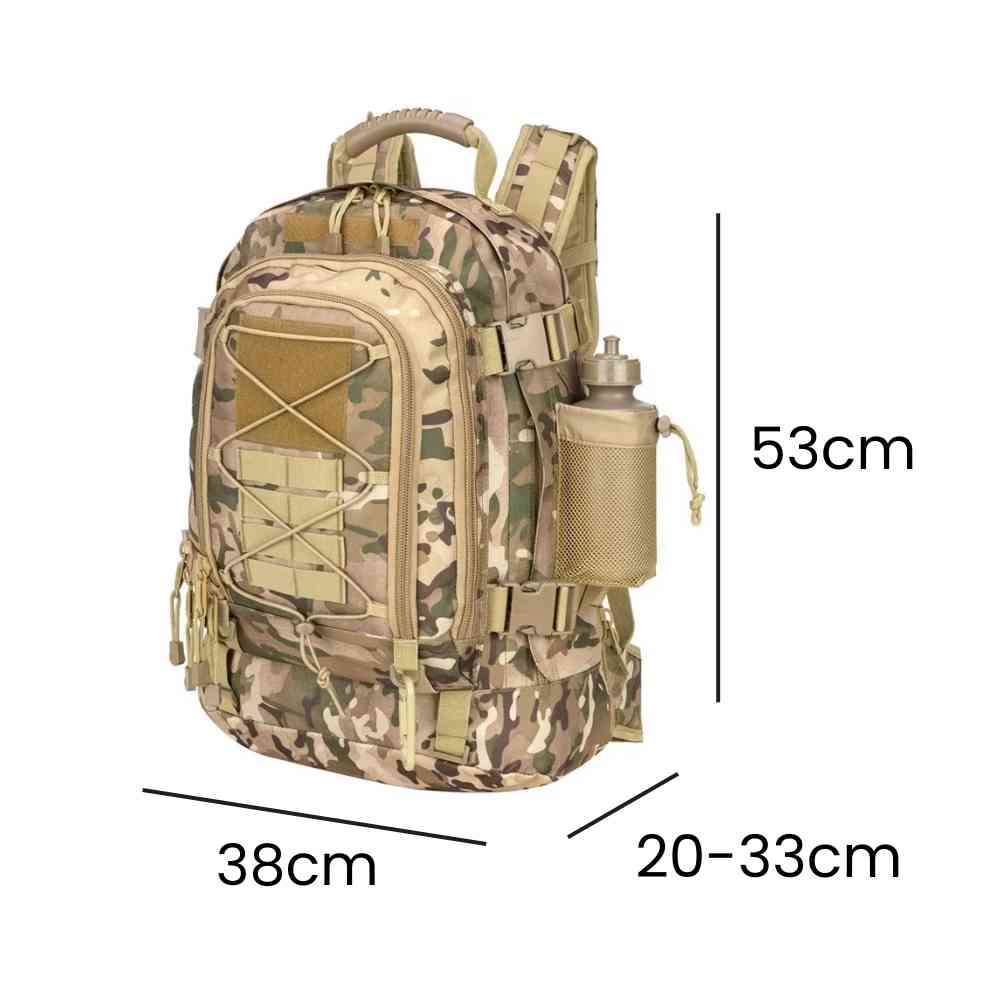 Mochila Tática Expansível 40 a 65L Militar Viagem Impermeável Camuflado Multicam da loja urbanno 0007