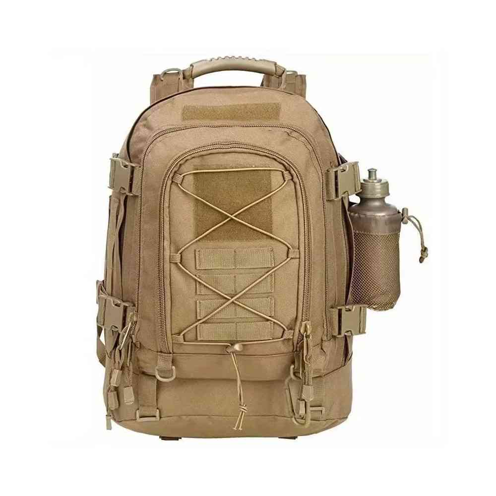 Mochila Tática Expansível 40 a 65L Militar Viagem Impermeável Khaki da loja urbanno 0001