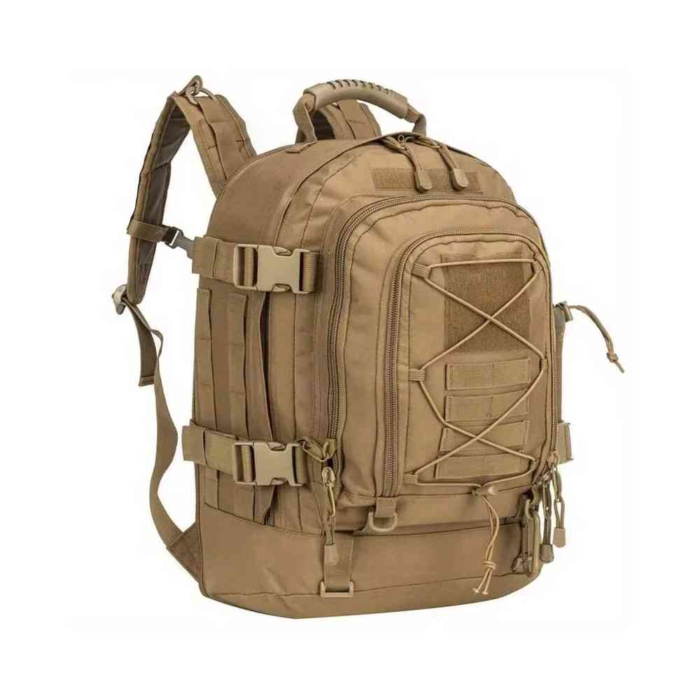 Mochila Tática Expansível 40 a 65L Militar Viagem Impermeável Khaki da loja urbanno 0003