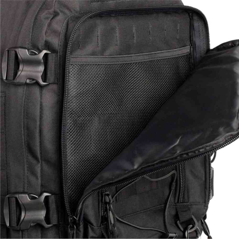 Mochila Tática Expansível 40 a 65L Militar Viagem Impermeável Preta da loja urbanno 0006