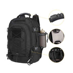 Mochila Tática Expansível 40 a 65L Militar Viagem Impermeável Preta da loja urbanno 0007
