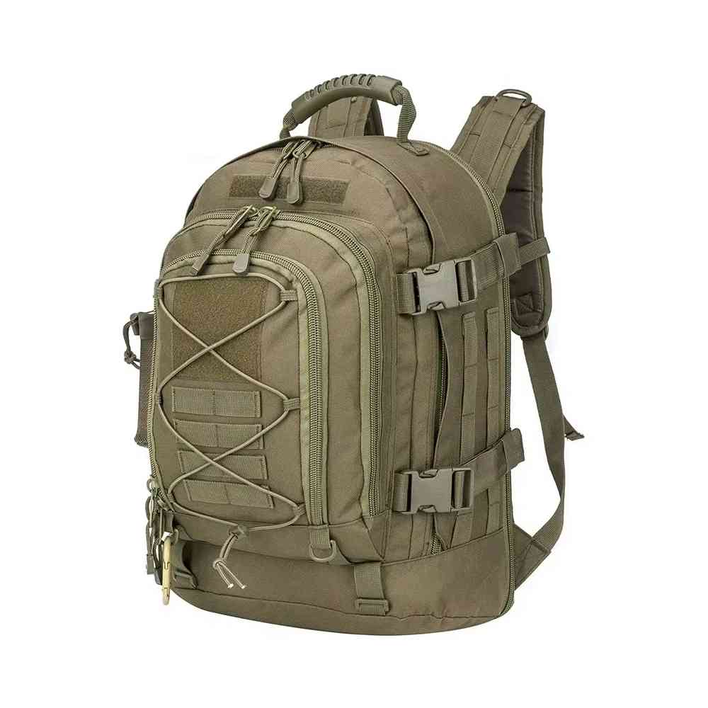 Mochila Tática Expansível 40 a 65L Militar Viagem Impermeável Verde Militar da loja urbanno 0001