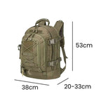 Mochila Tática Expansível 40 a 65L Militar Viagem Impermeável Verde Militar da loja urbanno 0005