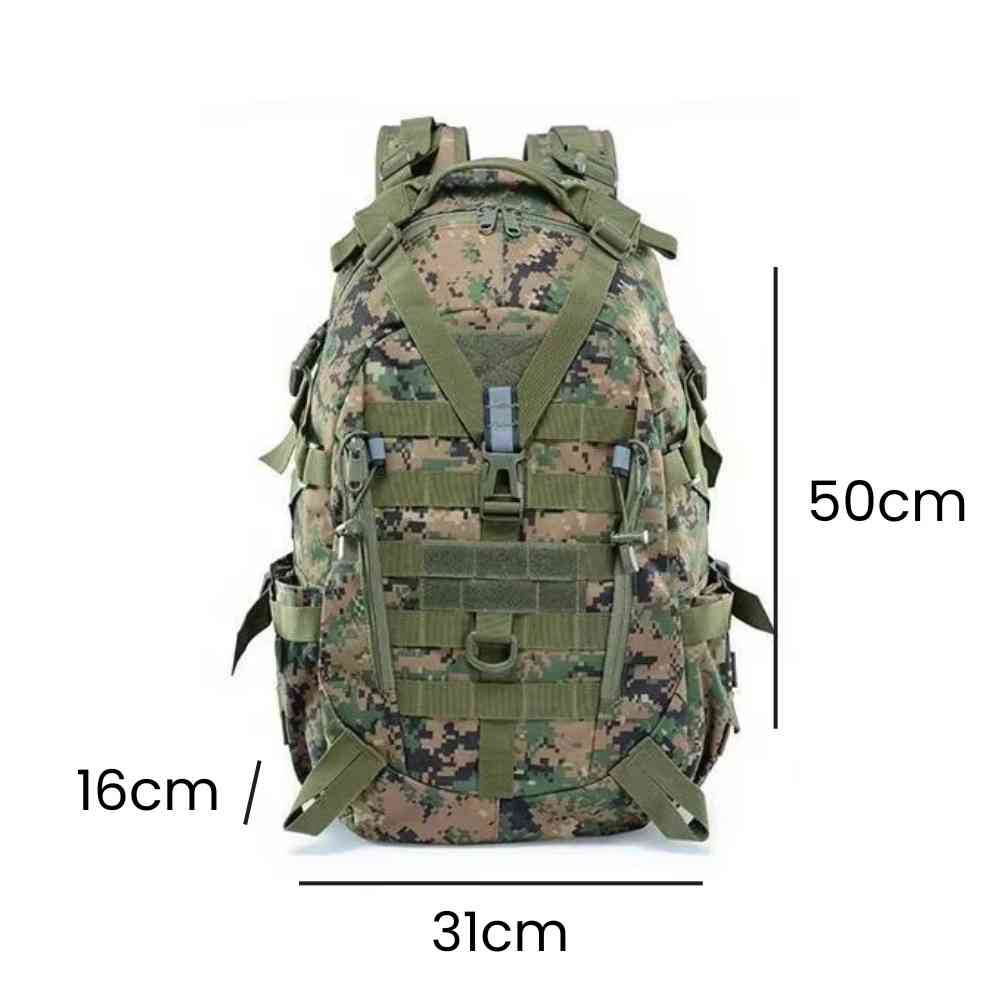 Mochila Tática Militar 40L Camping Viagem Aventura Camuflagem Verde da loja urbanno 0004