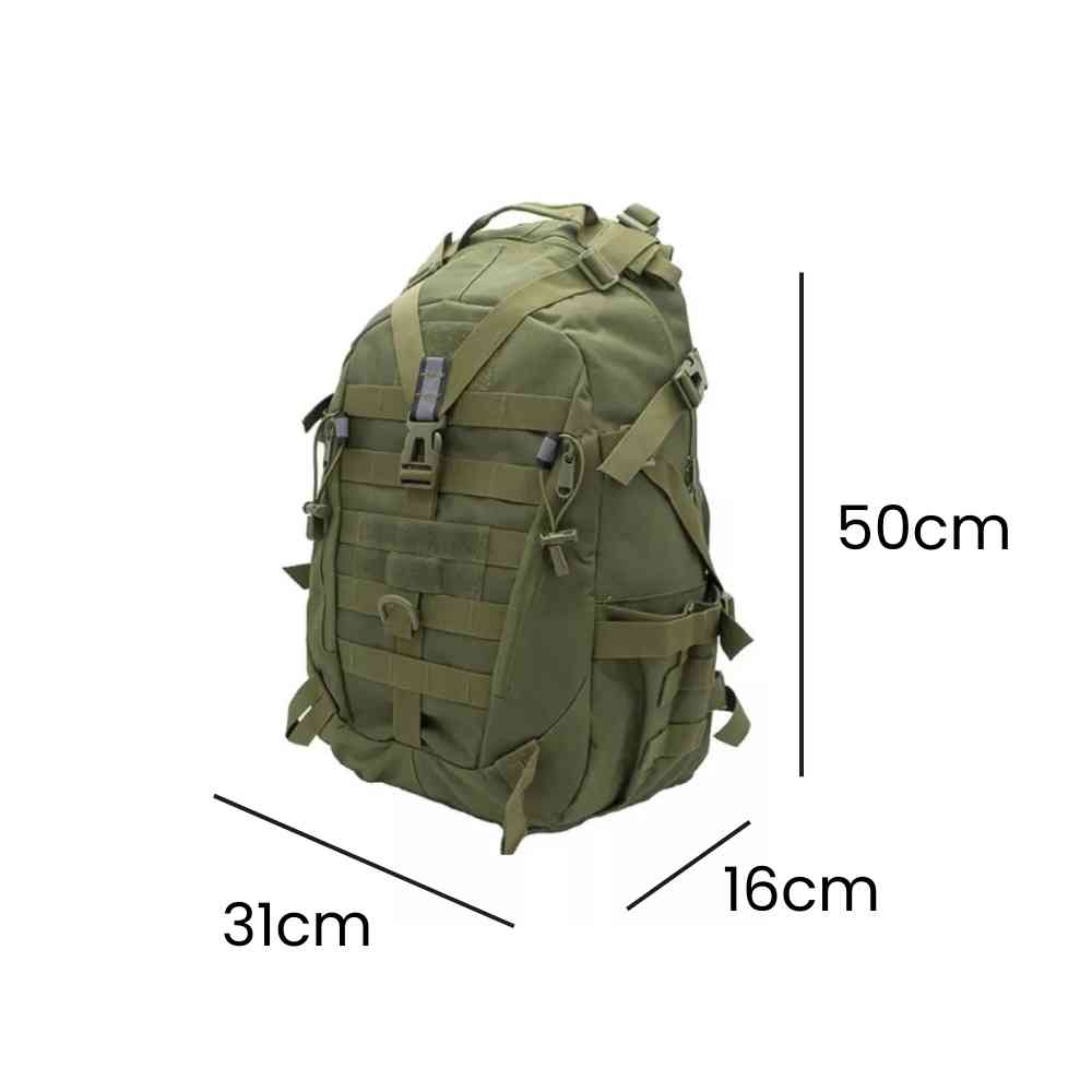 Mochila Tática Militar 40L Camping Viagem Aventura Verde Militar - 00010