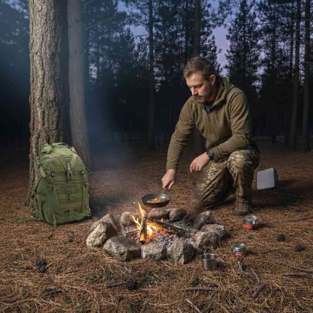 Mochila Tática Militar 40L Camping Viagem Aventura Verde Militar - 0002