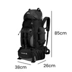 Mochila Viagem Cargueira 90L Aventureira Impermeável Preta da loja urbanno 0005