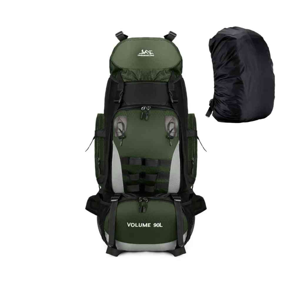 Mochila Viagem Cargueira 90L Aventureira Impermeável Verde da loja urbanno 0001