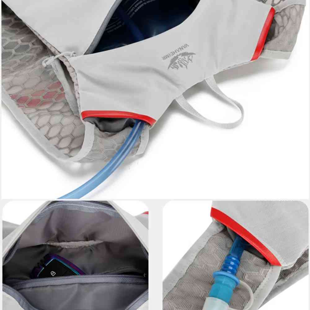 Mochila de Hidratação 5L Ultraleve para Corrida e Ciclismo Cinza da loja urbanno 0003