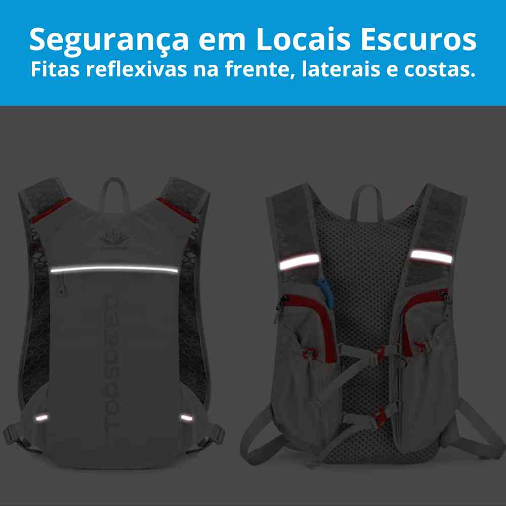 Mochila de Hidratação 5L Ultraleve para Corrida e Ciclismo Cinza da loja urbanno 0008