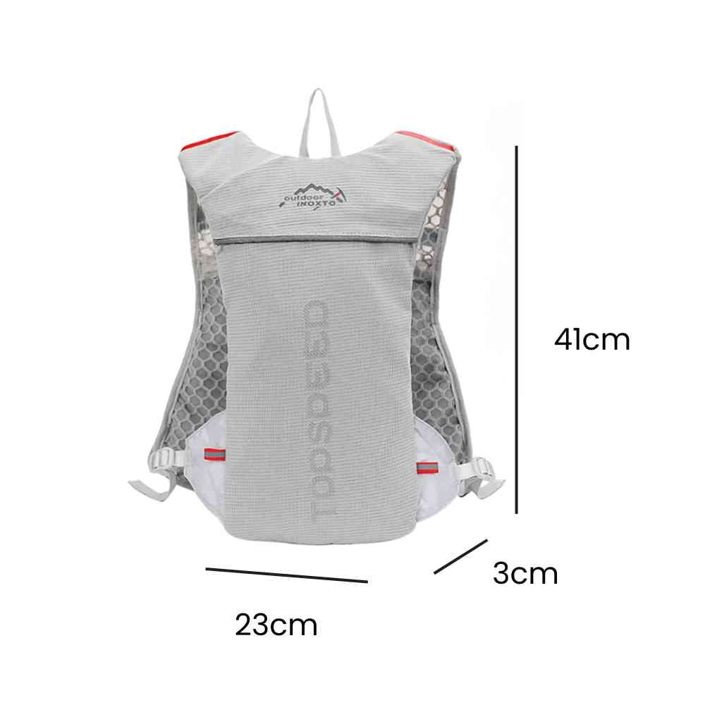 Mochila de Hidratação 5L Ultraleve para Corrida e Ciclismo Cinza da loja urbanno 0009