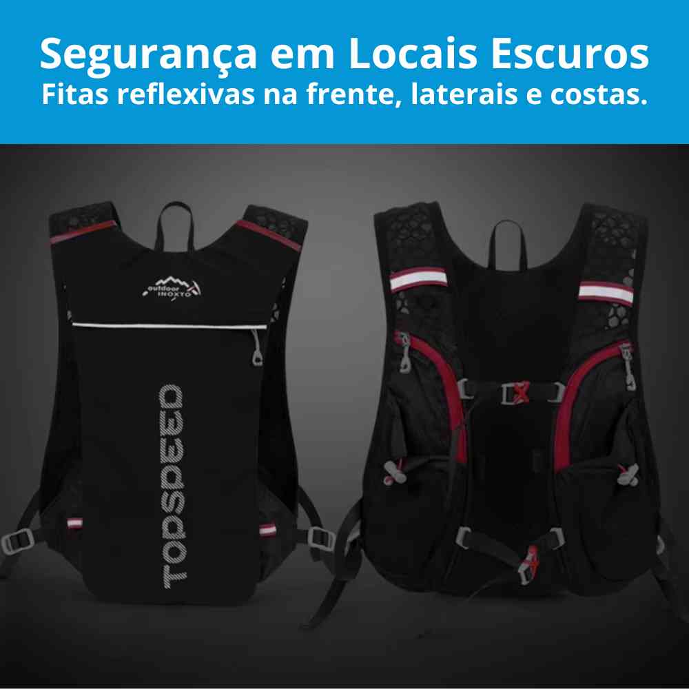 Mochila de Hidratação 5L Ultraleve para Corrida e Ciclismo Preta da loja urbanno 0003