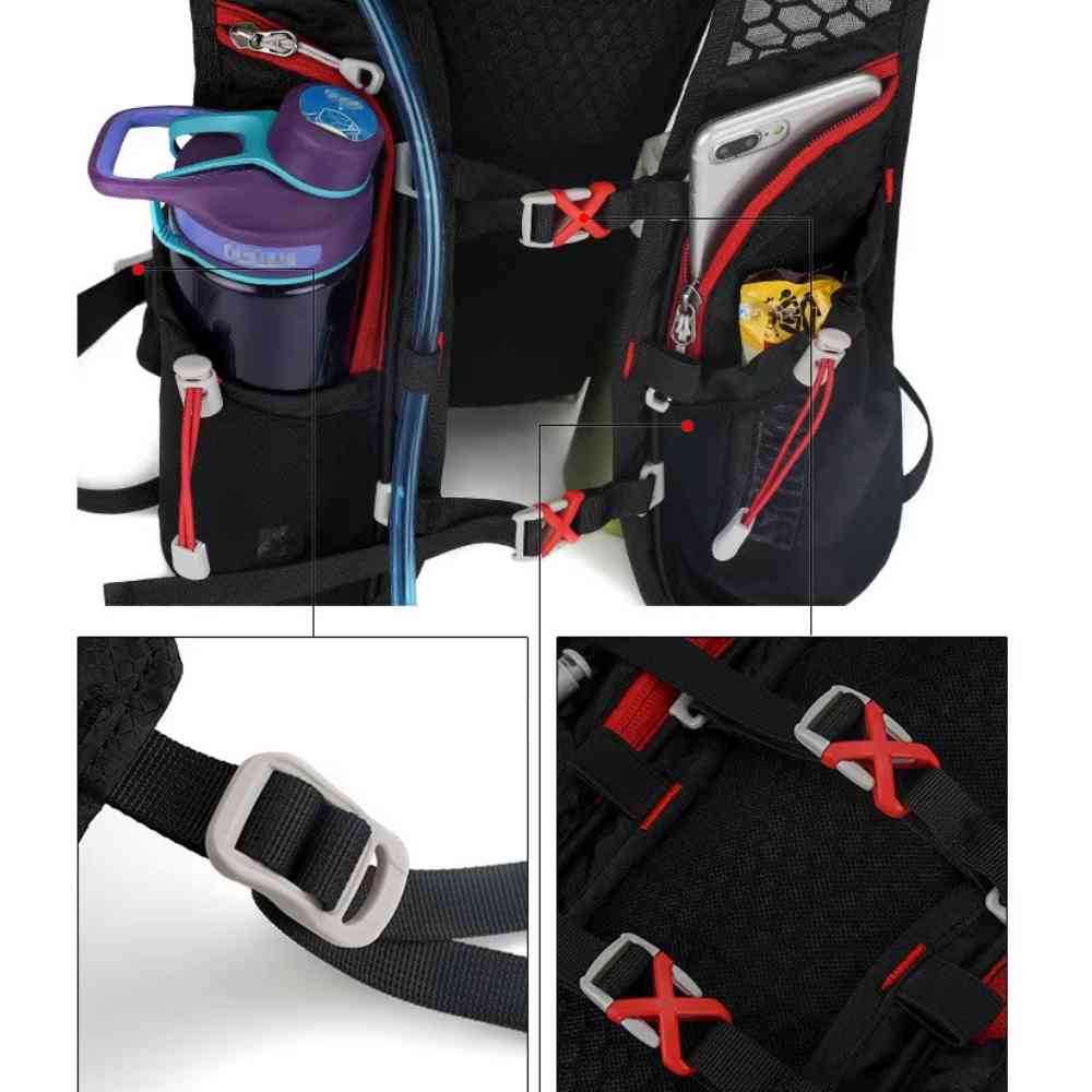 Mochila de Hidratação 5L Ultraleve para Corrida e Ciclismo Preta da loja urbanno 0007