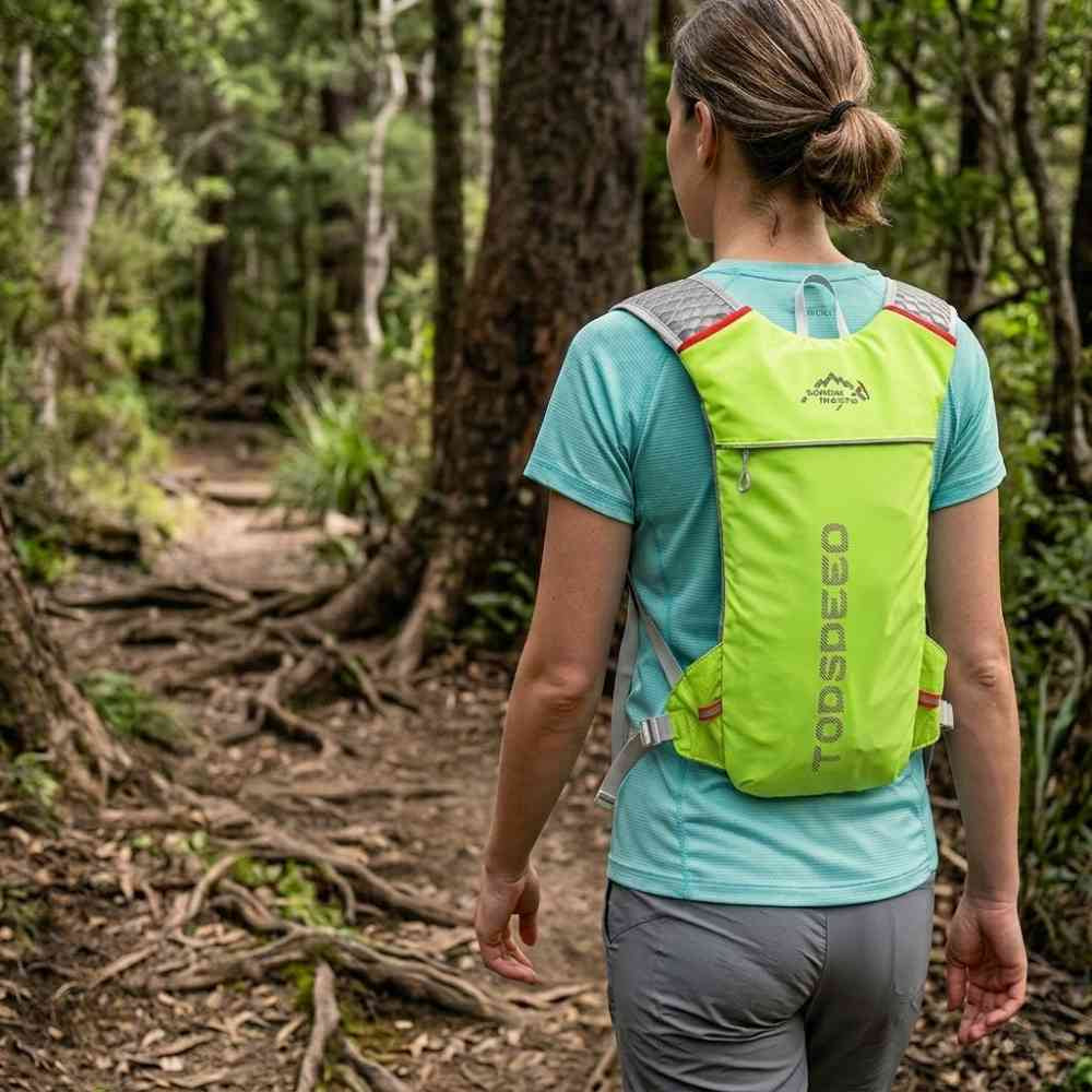 Mochila de Hidratação 5L Ultraleve para Corrida e Ciclismo Verde Limão da loja urbanno 00002