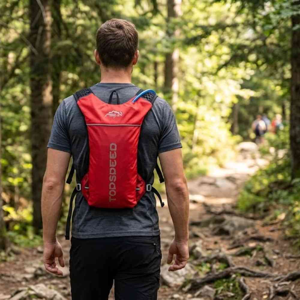 Mochila de Hidratação 5L Ultraleve para Corrida e Ciclismo Vermelha da loja urbanno 0002