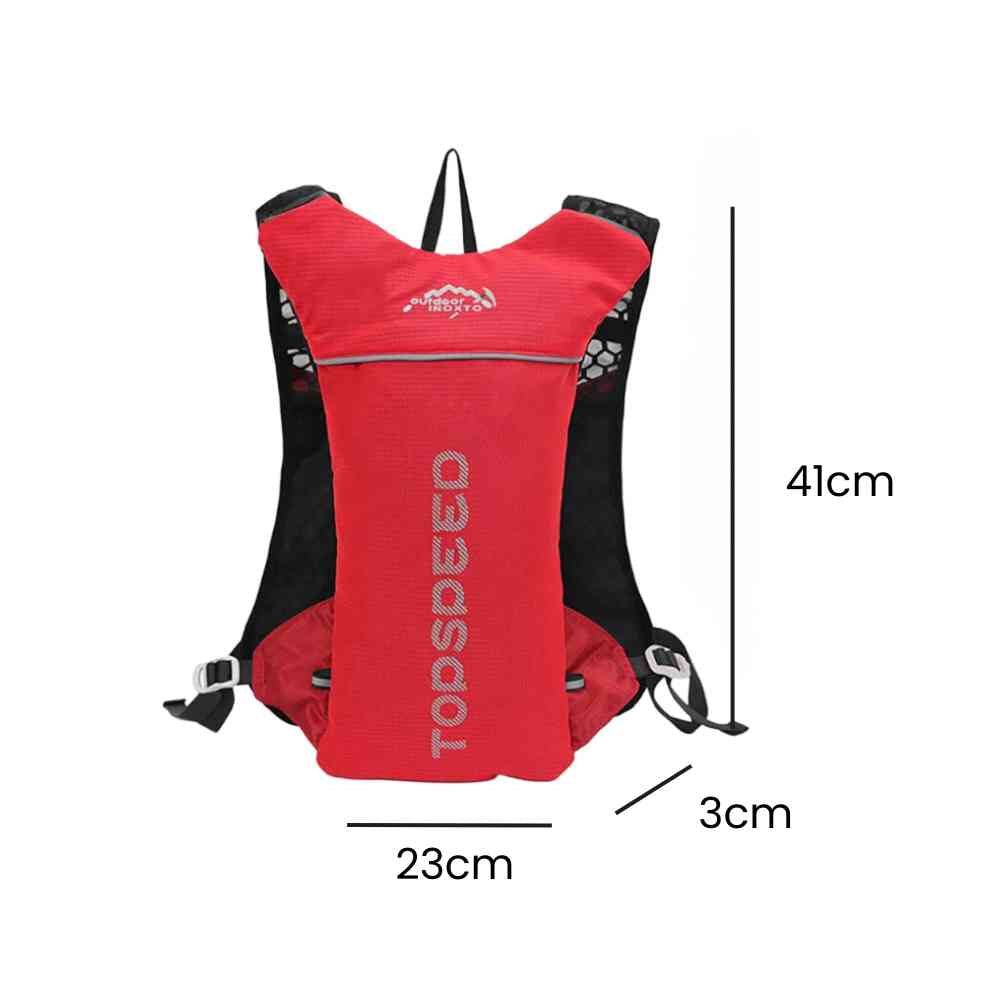 Mochila de Hidratação 5L Ultraleve para Corrida e Ciclismo Vermelha da loja urbanno 0006