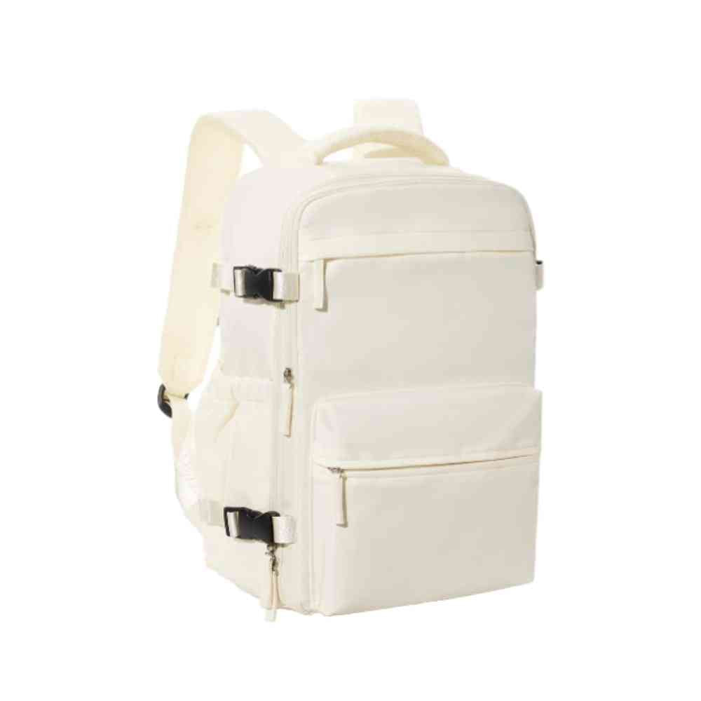 Mochila de Viagem Bege com Compressão a Vácuo para Notebook 15.6 da loja urbanno 0001