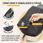 Mochila de Viagem Bege com Compressão a Vácuo para Notebook 15.6 da loja urbanno 0003