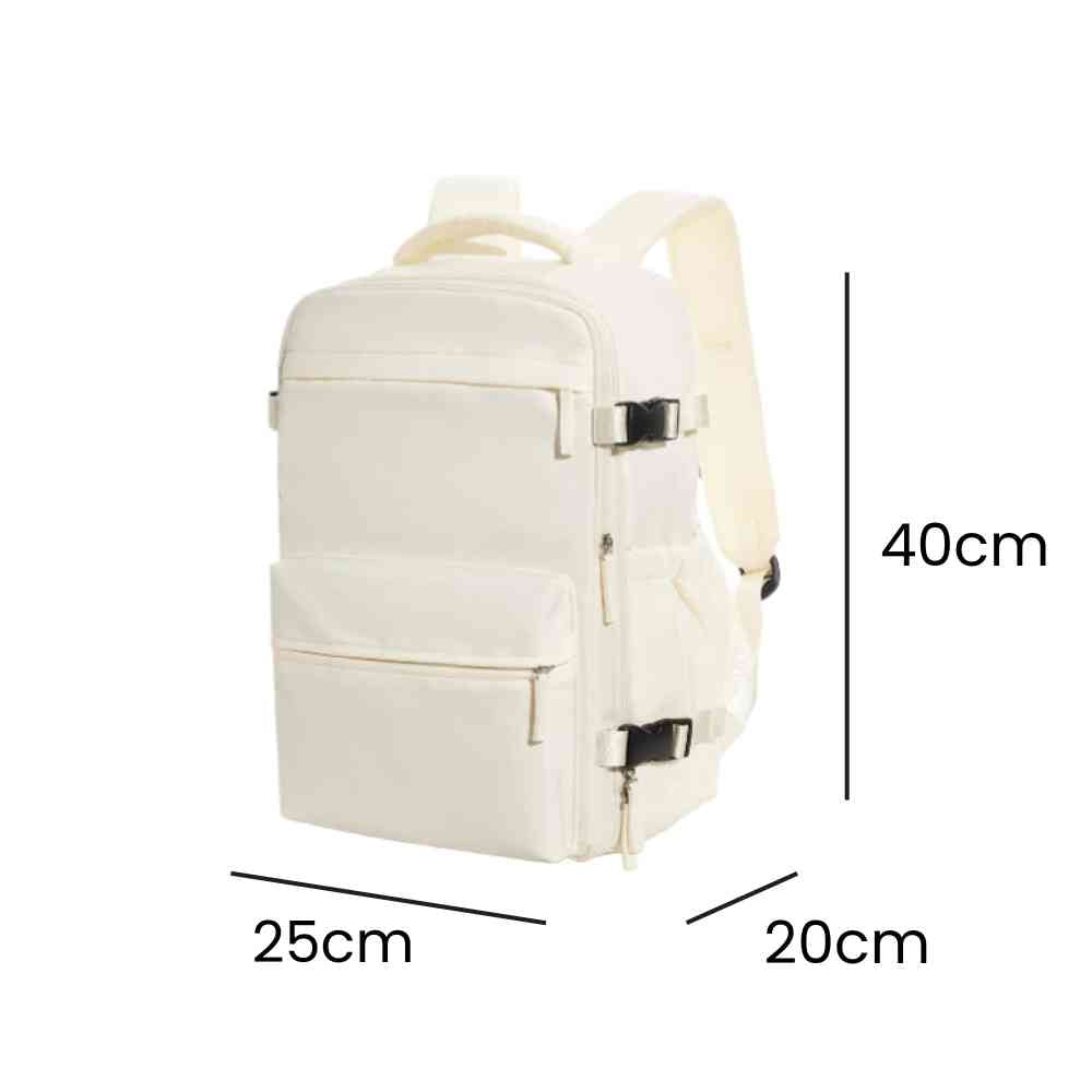 Mochila de Viagem Bege com Compressão a Vácuo para Notebook 15.6 da loja urbanno 0005