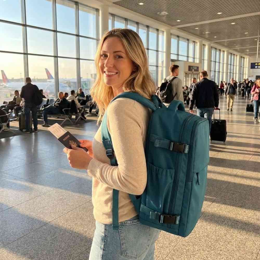 Mochila de Viagem Notebook 15.6" Impermeável Executiva Azul da loja urbanno 00002