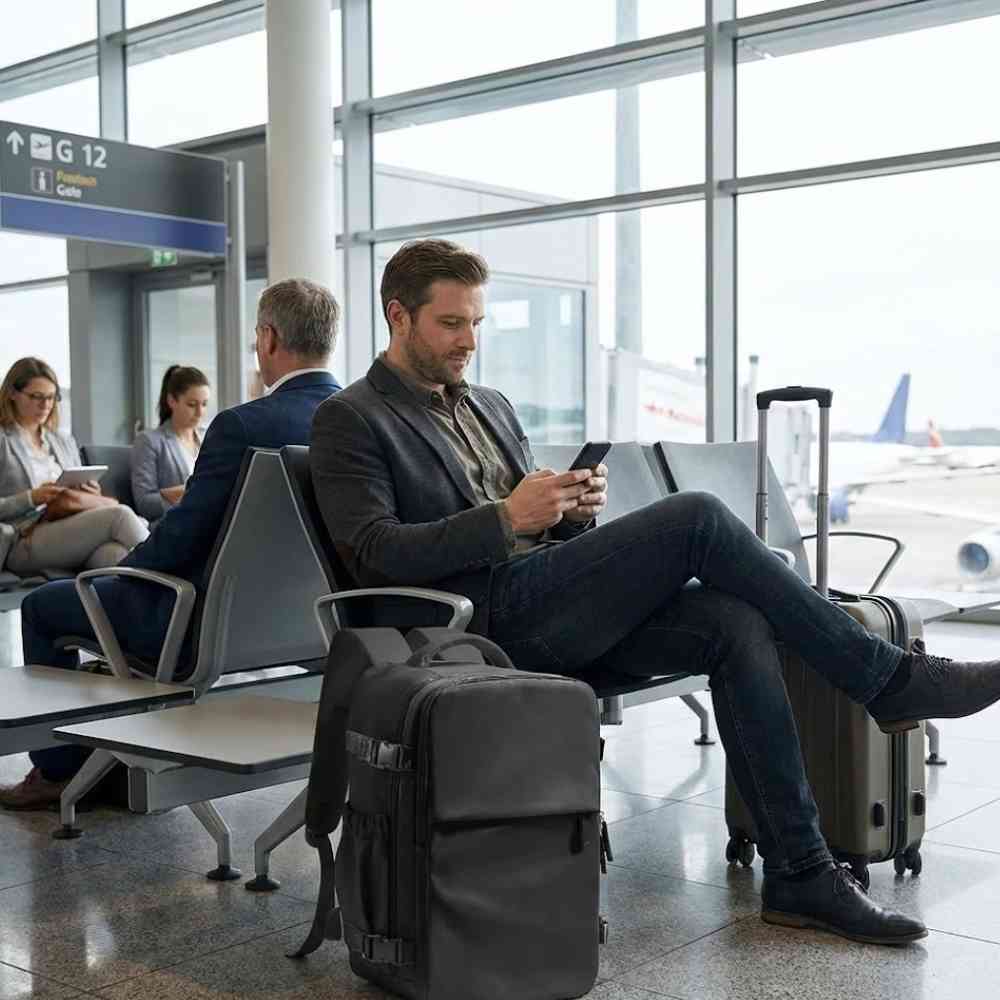 Mochila de Viagem Notebook 15.6" Impermeável Executiva Preta da loja urbanno 0002