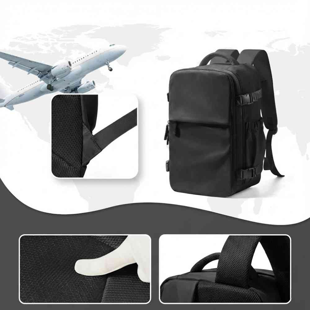 Mochila de Viagem Notebook 15.6" Impermeável Executiva Preta da loja urbanno 0003