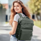 Mochila de Viagem Verde com Compressão a Vácuo para Notebook 15.6 polegadas da loja urbanno 0002