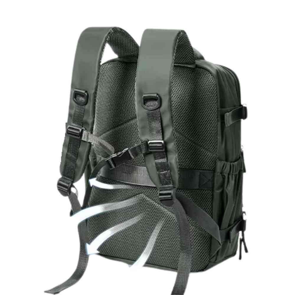 Mochila de Viagem Verde com Compressão a Vácuo para Notebook 15.6 polegadas da loja urbanno 0005