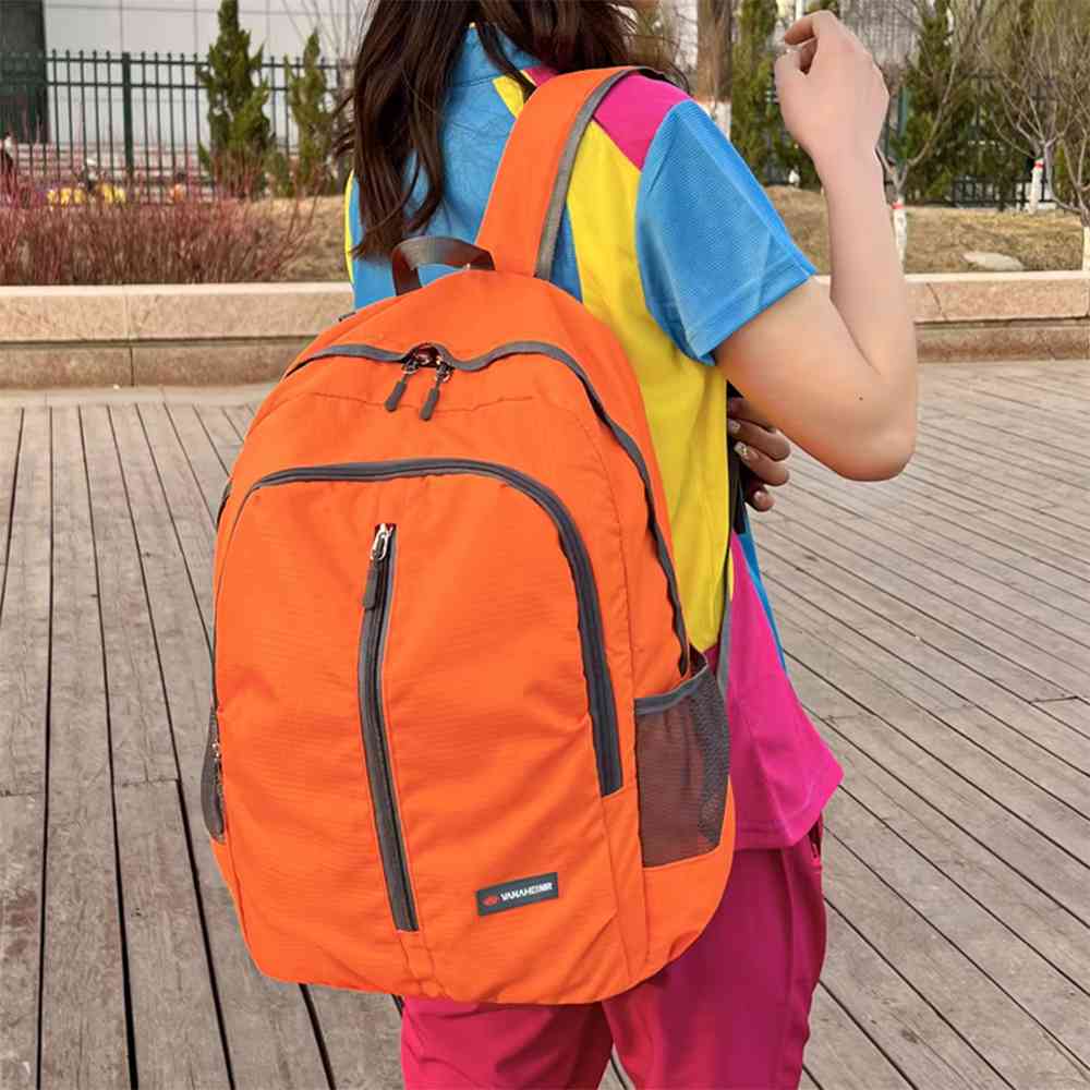Mochila para o Dia a Dia Dobrável Ultraleve 30L Impermeável Laranja da loja urbanno 0004