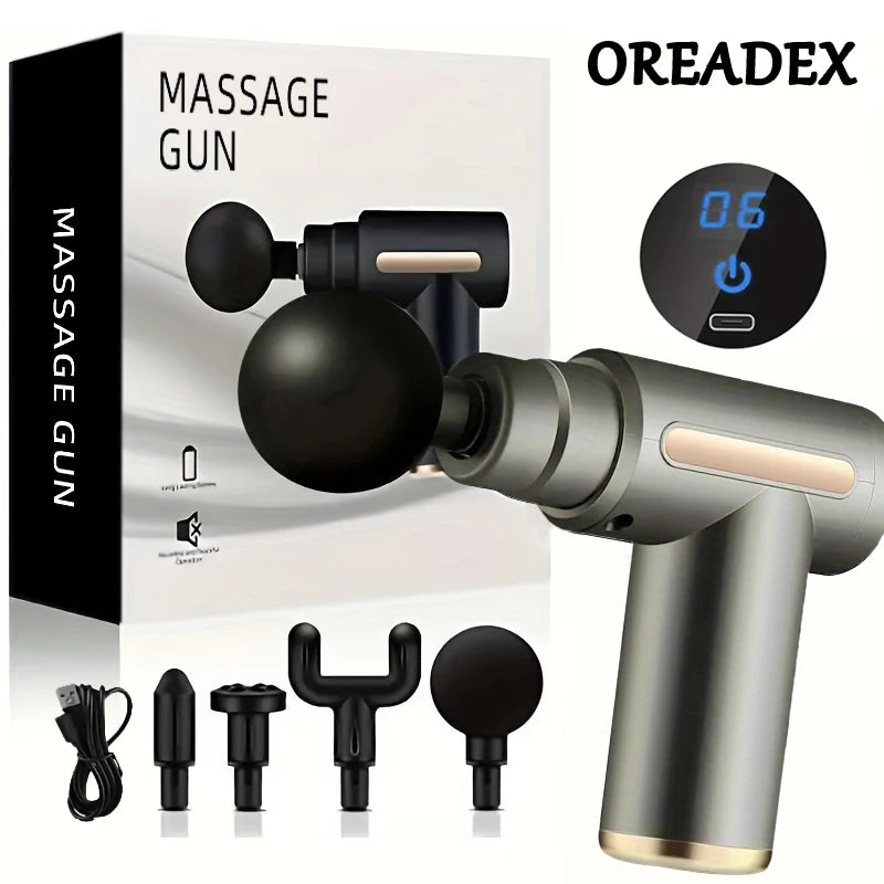  Pistola Massageadora Elétrica Portátil cinza da Urbanno 01