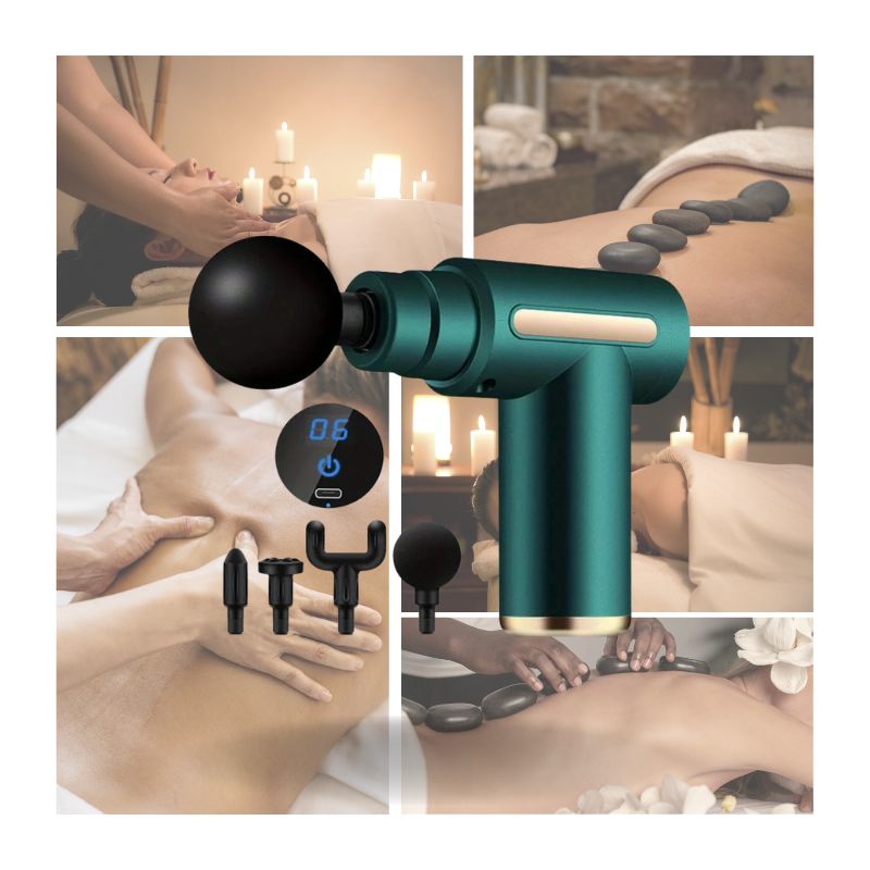 Pistola_Massageadora_Eletrica_Portatil_Verde_da_Urbanno.Perfeita_para_alivio_muscular_pos-treino.imagem_02_loja_urbanno.com.br