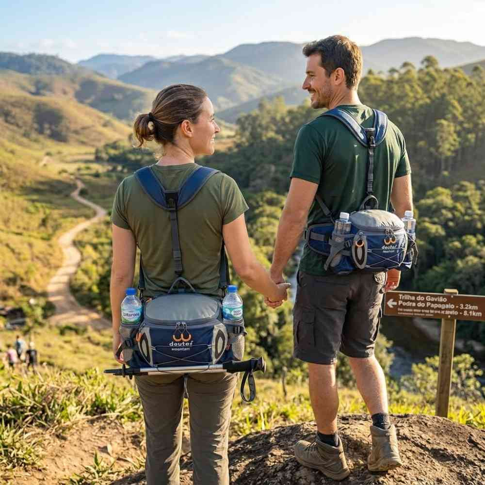 Pochete Cinto de Hidratação e Ombro 8L Multifuncional Aventura Azul e Cinza da loja urbanno 0002