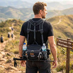 Pochete Cinto de Hidratação e Ombro 8L Multifuncional Aventura Preta da loja urbanno 0002