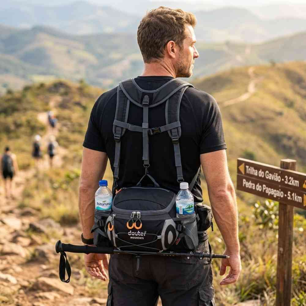 Pochete Cinto de Hidratação e Ombro 8L Multifuncional Aventura Preta da loja urbanno 0002