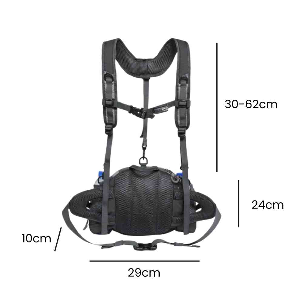 Pochete Cinto de Hidratação e Ombro 8L Multifuncional Aventura Preta da loja urbanno 0006