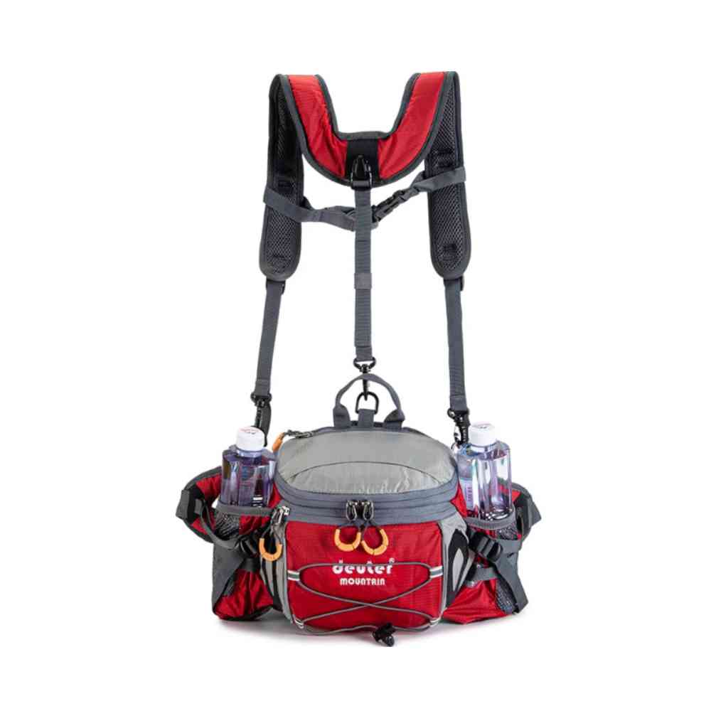 Pochete Cinto de Hidratação e Ombro 8L Multifuncional Aventura Vermelha da loja urbanno 0001