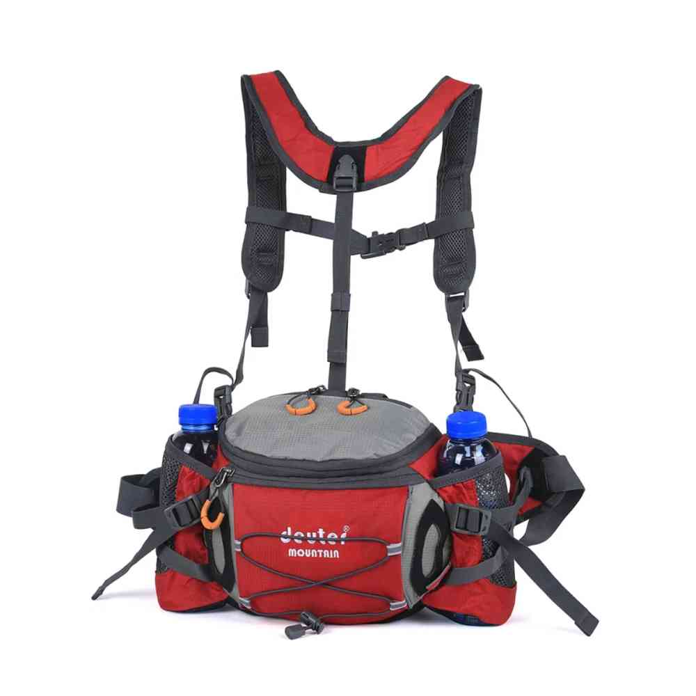 Pochete Cinto de Hidratação e Ombro 8L Multifuncional Aventura Vermelha da loja urbanno 0005