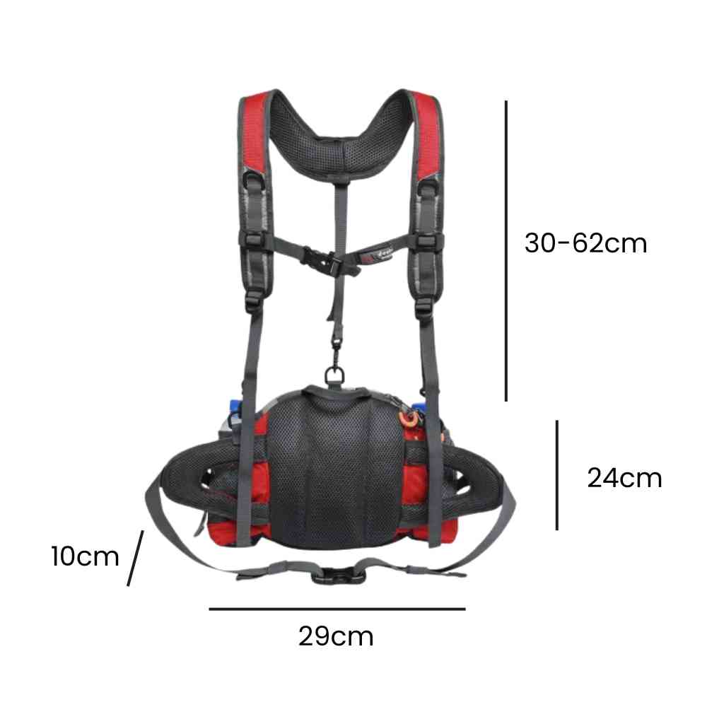 Pochete Cinto de Hidratação e Ombro 8L Multifuncional Aventura Vermelha da loja urbanno 0006