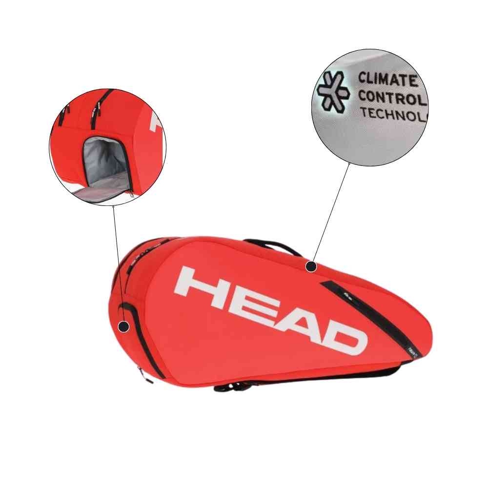 Raqueteira Head Tour Series CCT+ 6 Raquetes de Tênis Mochila Laranja da loja urbanno 0003